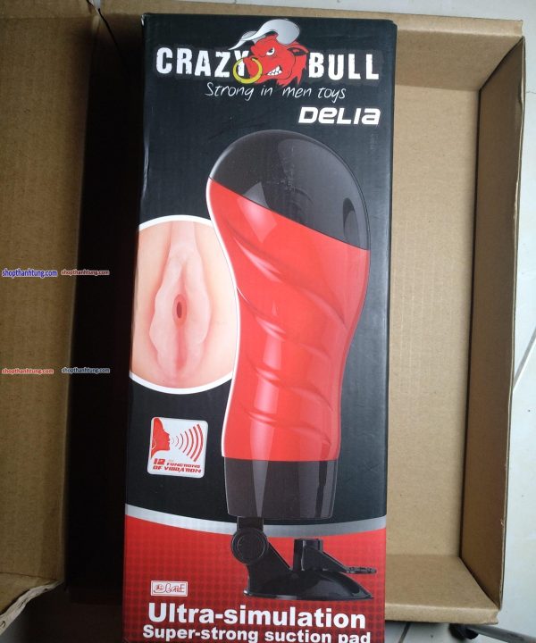 Âm đạo giả gắn tường rung rên Crazy bull Delia